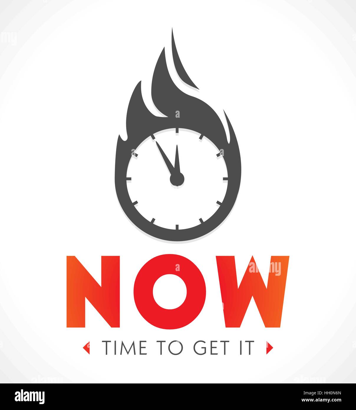 Logo - the time is now Stock Vector