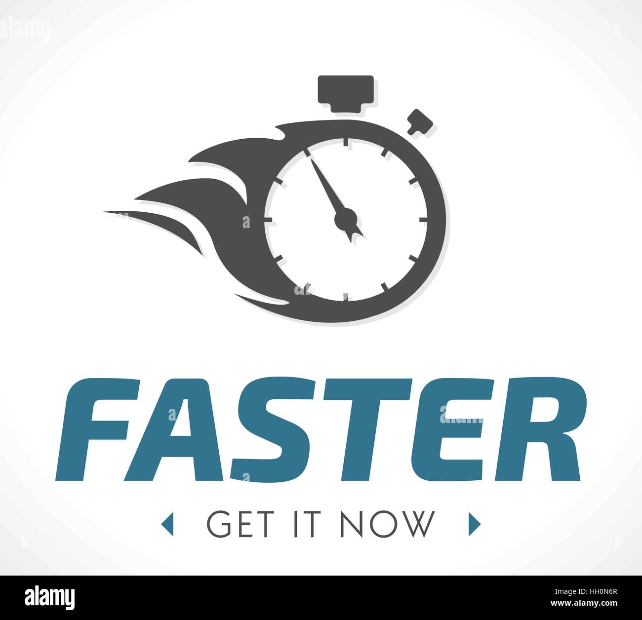 Faster logo - Business time concept Stock Vector