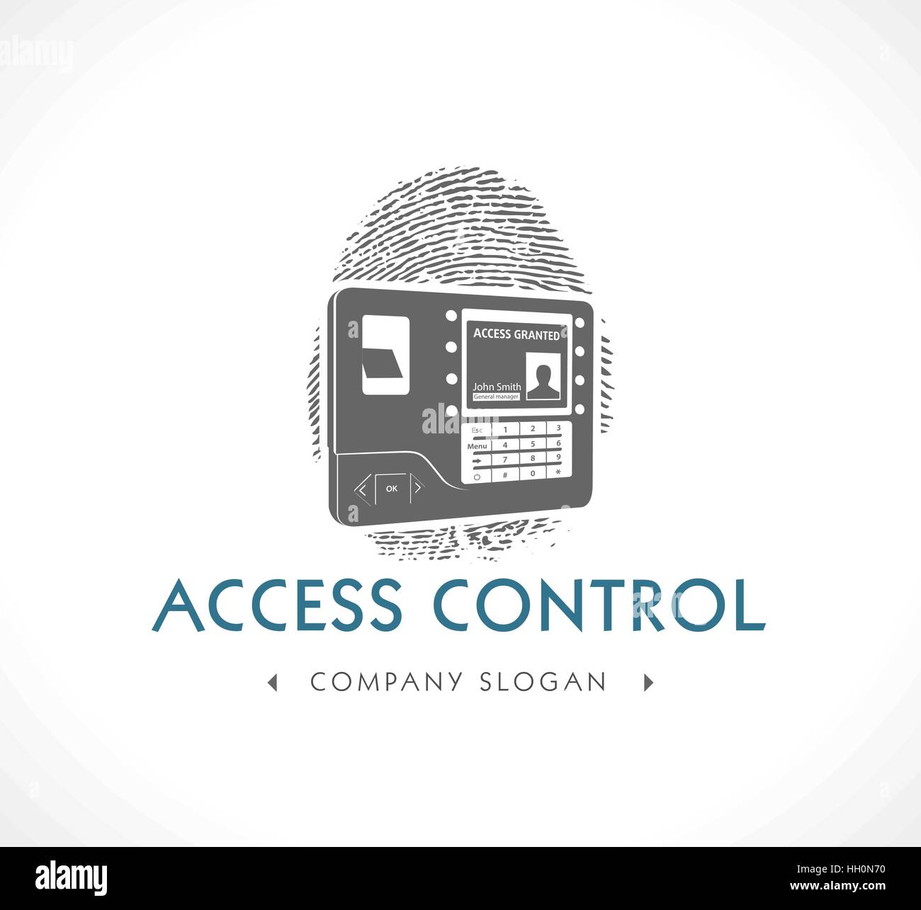 Biometric Access Control System Stock Vector