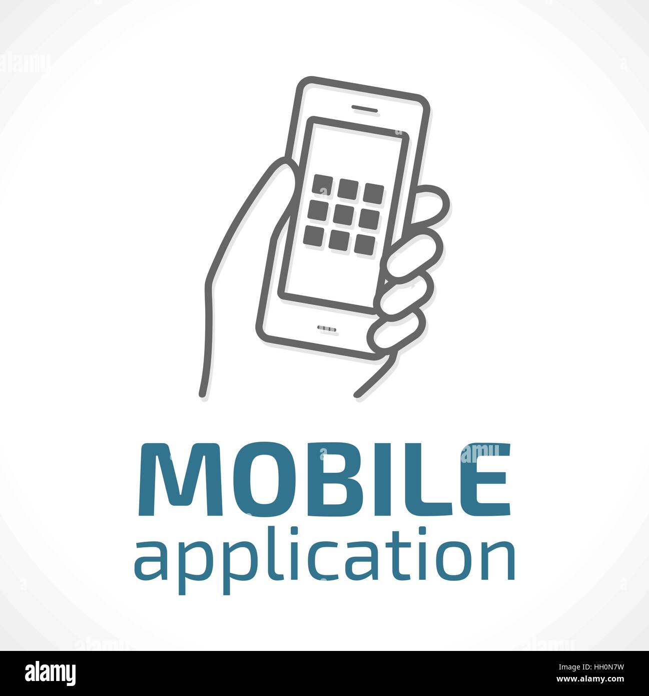Logo - Mobile applications concept Stock Vector