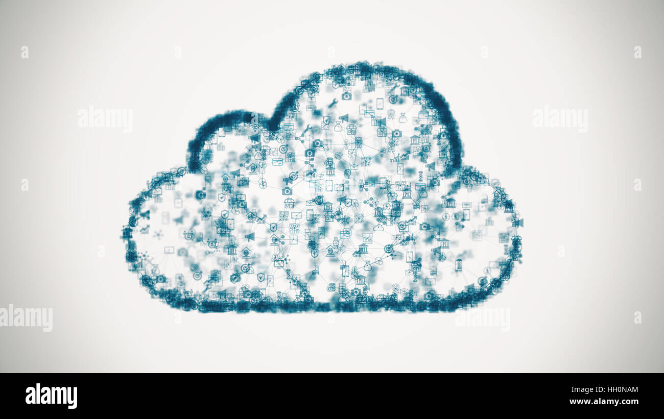 cloud computing from the chaotically slow moving connected points