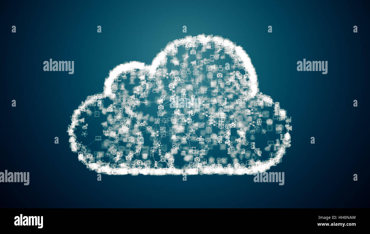 cloud computing from the chaotically slow moving connected points