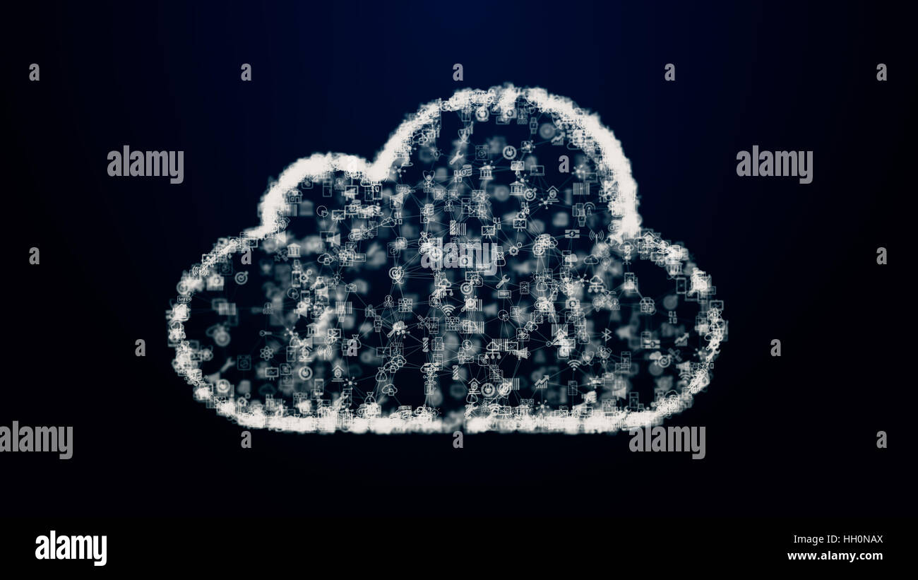 cloud computing from the chaotically slow moving connected points