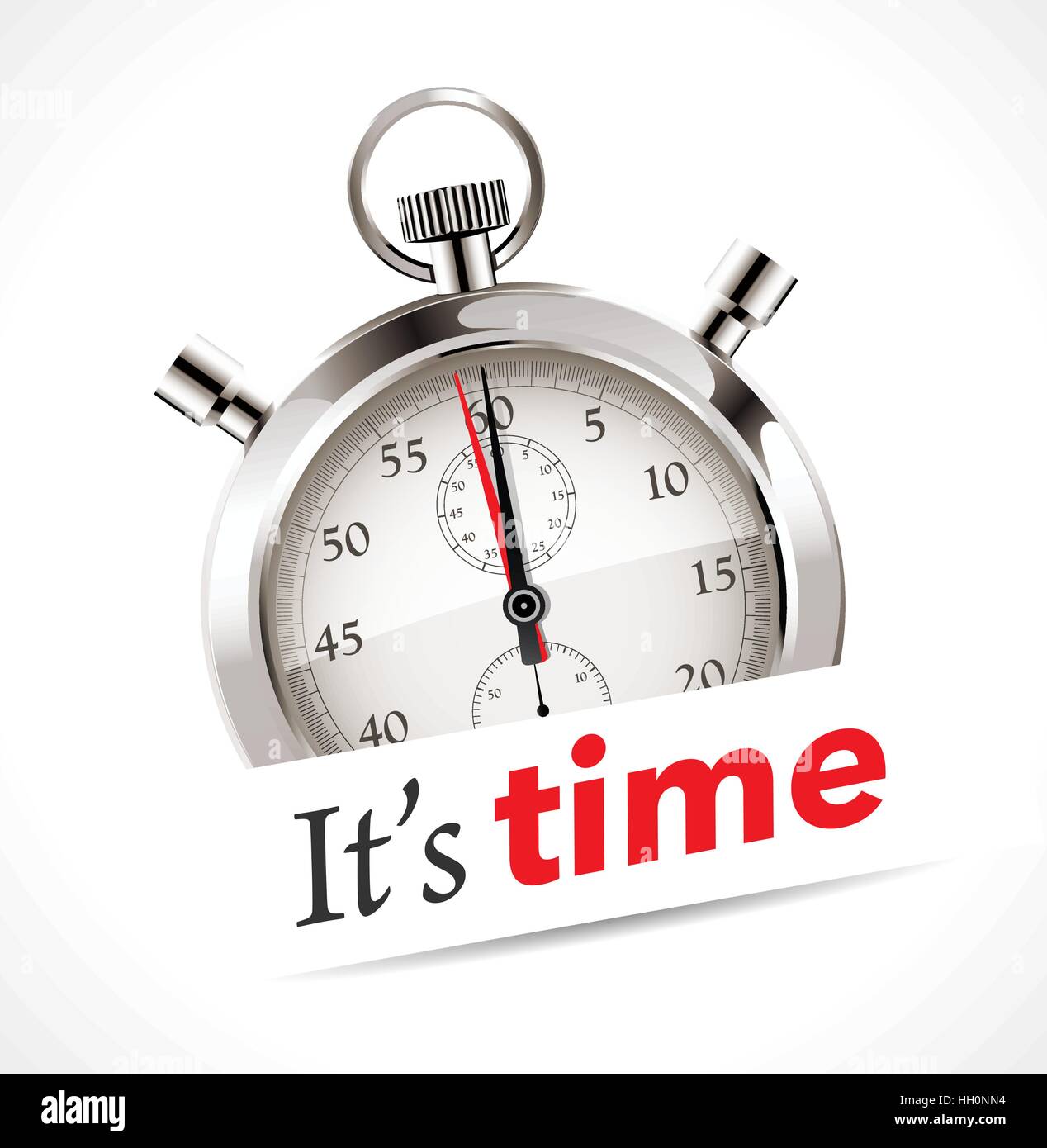 Stopwatch - the time is now Stock Vector