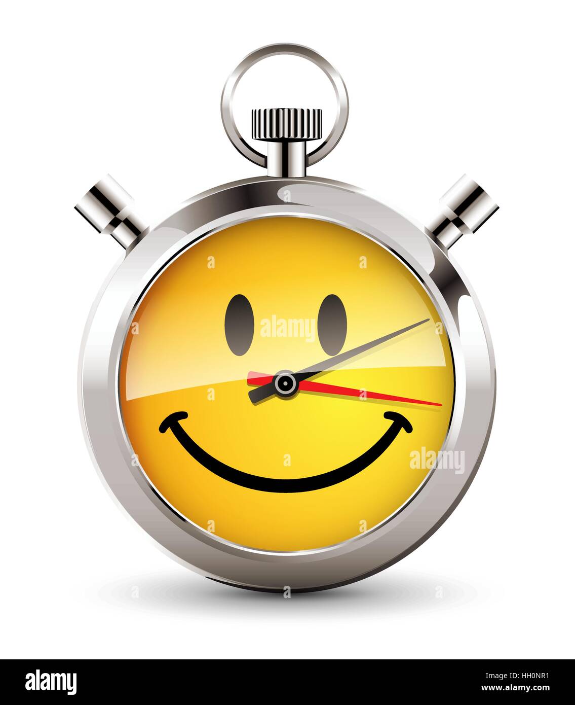 Stopwatch Happy hour concept smiley face Stock Vector Image & Art