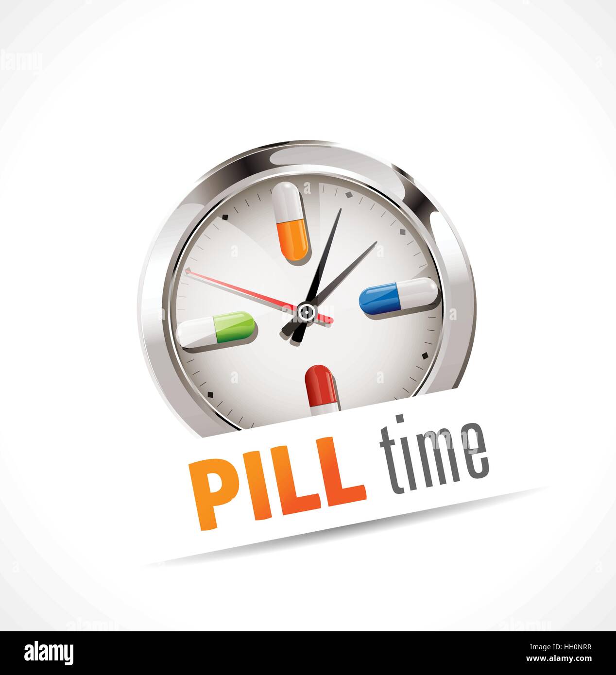 Pills time -pharmacy and medicine concept Stock Vector Image & Art - Alamy