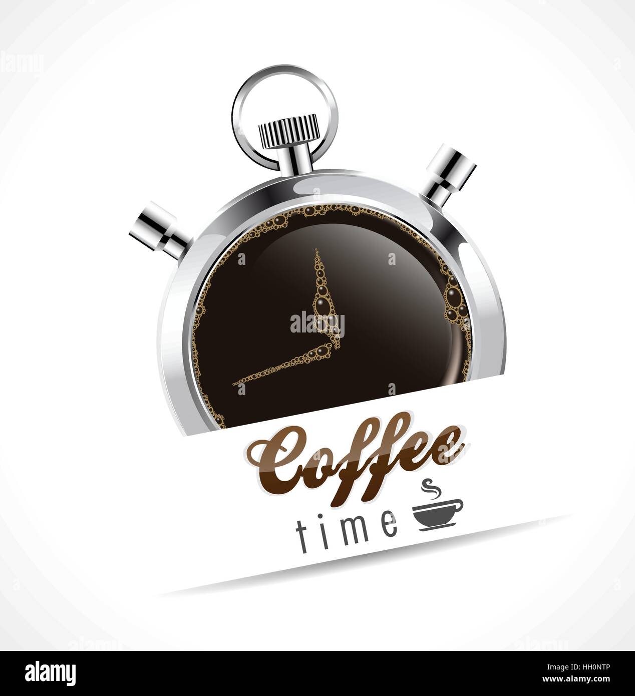 Stopwatch - Coffee time Stock Vector