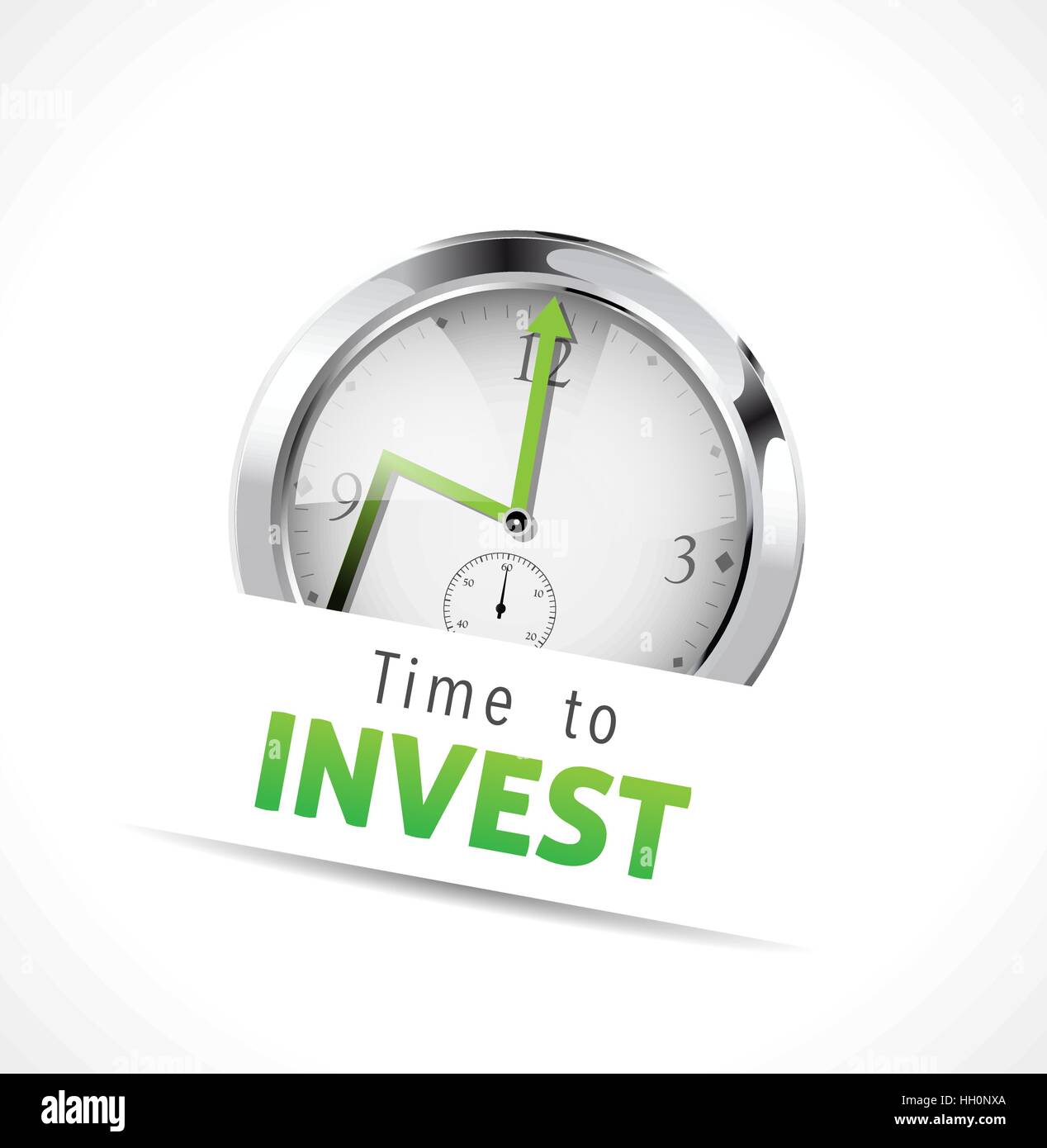 Stopwatch - Time to invest Stock Vector