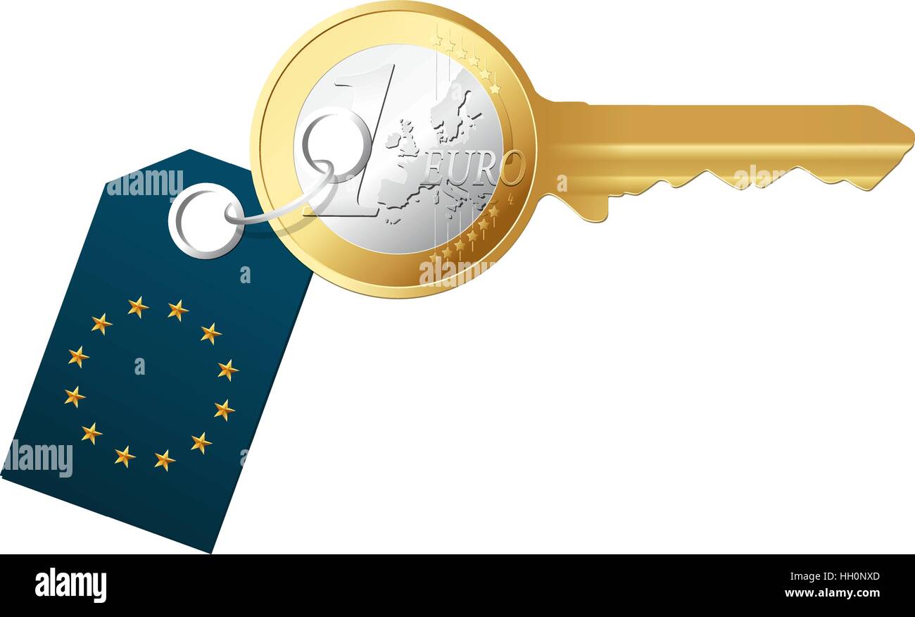 Euro as a key - european money concept Stock Vector Image & Art - Alamy