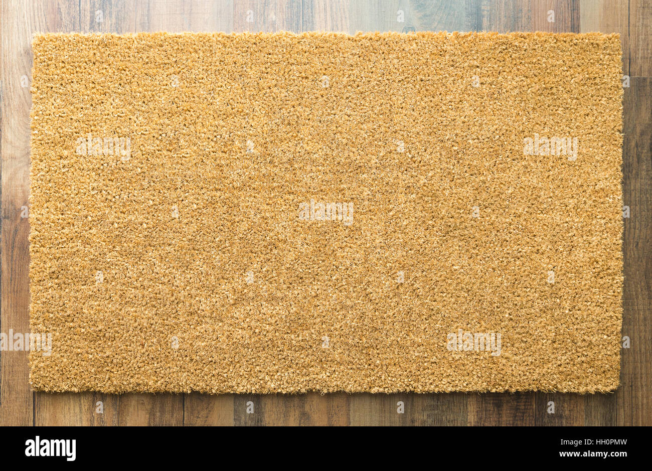 Blank Mat On Wood Floor Background Ready For Your Own Text