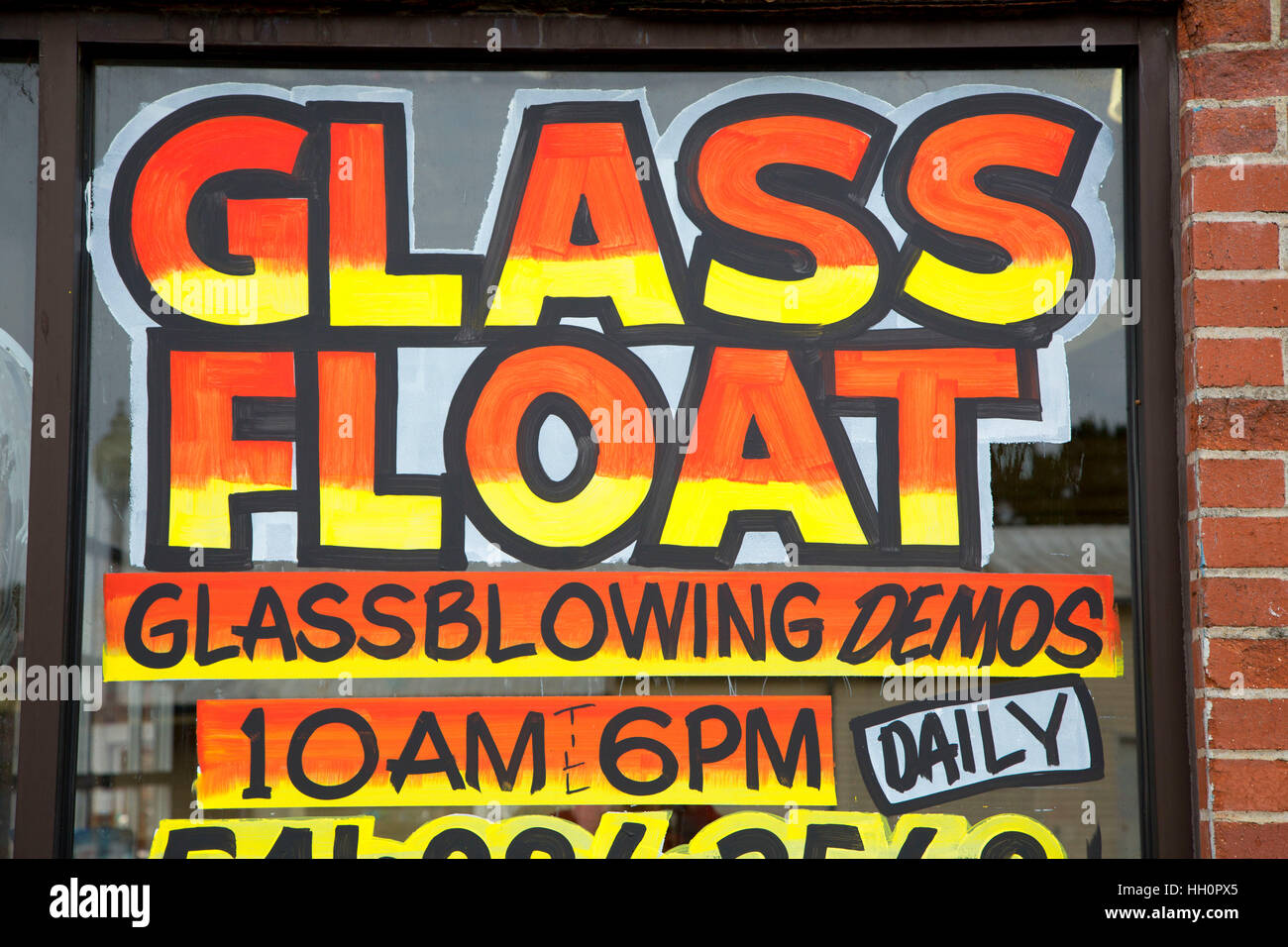 Studio sign, The Jennifer Sears Glass Art Studio, Lincoln City, Oregon