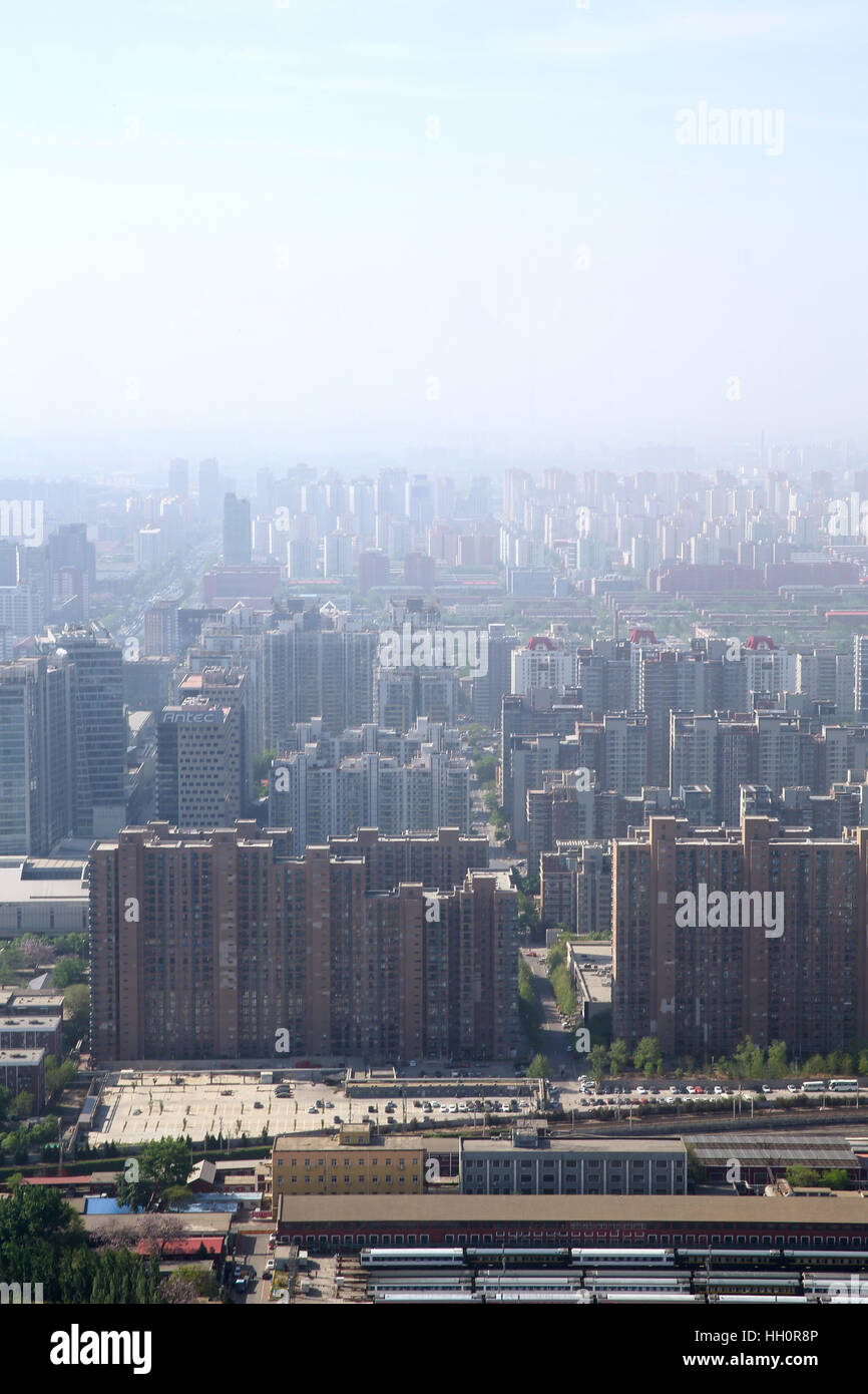 Beijing Skyline including the World Trade Centre Stock Photo