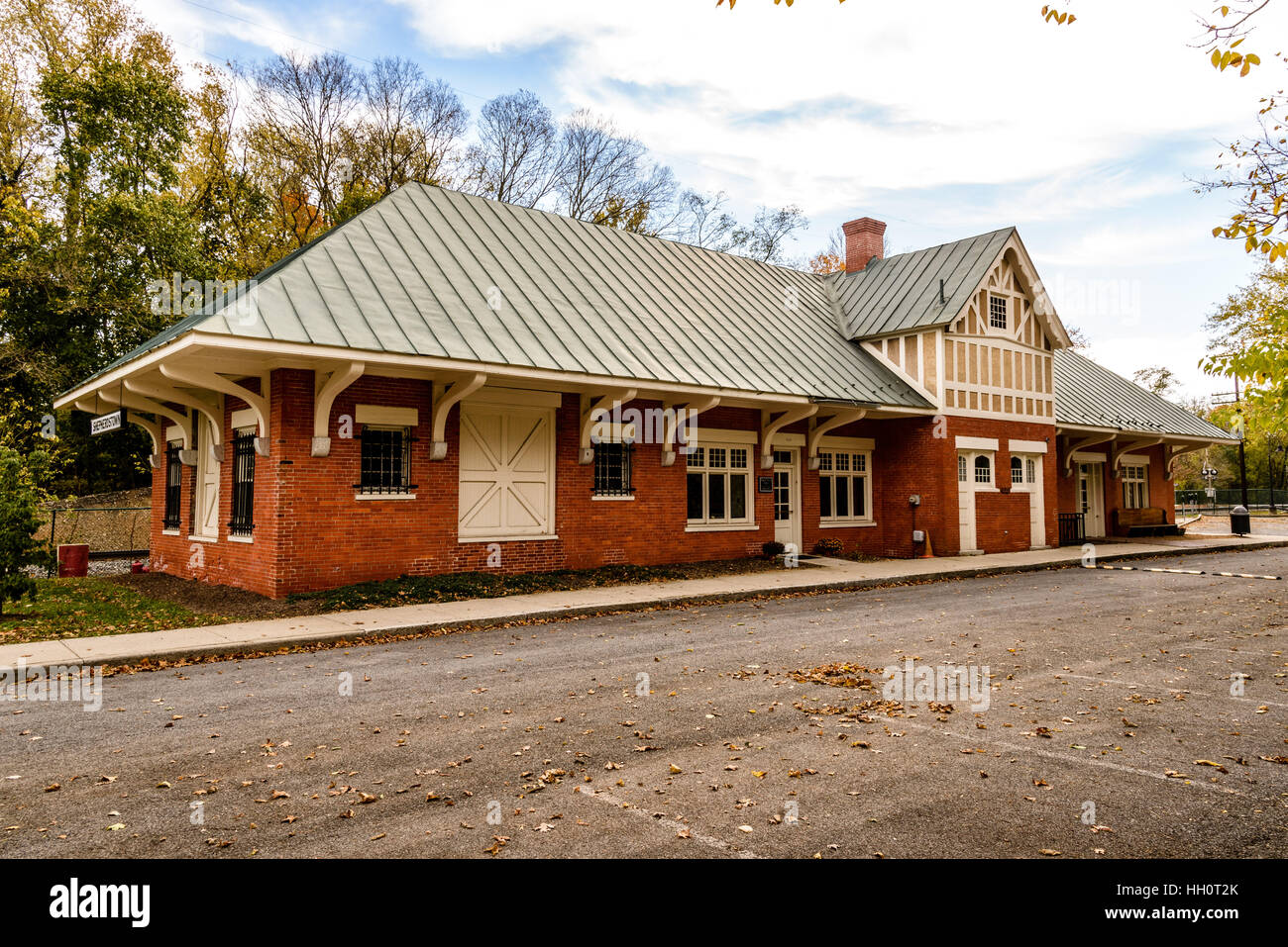 Norfolk and Western Railroad Station, Audrey Egle Drive, Shepherdstown, WV Stock Photo