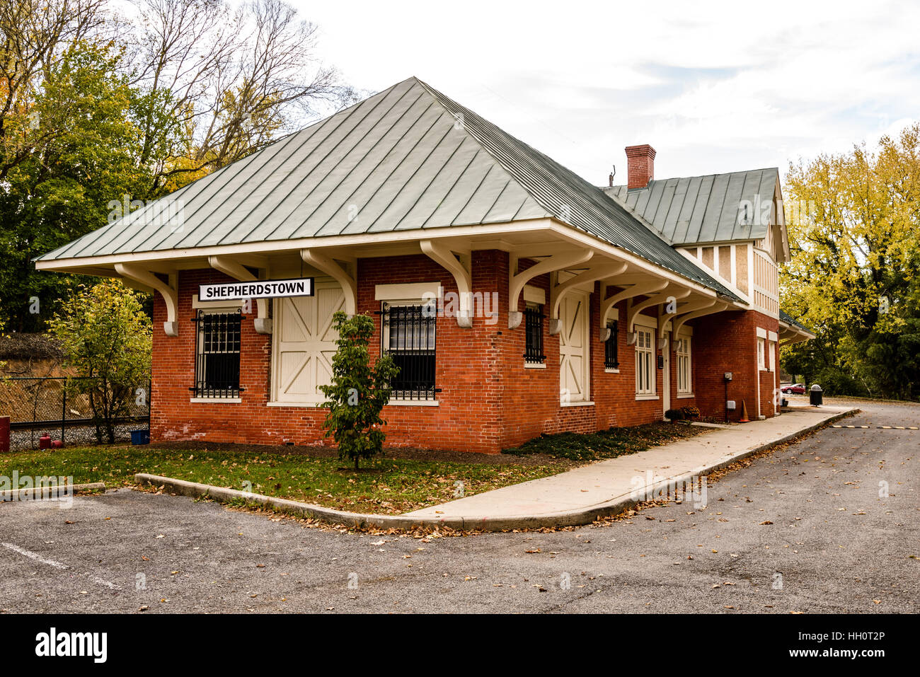 Norfolk and Western Railroad Station, Audrey Egle Drive, Shepherdstown, WV Stock Photo