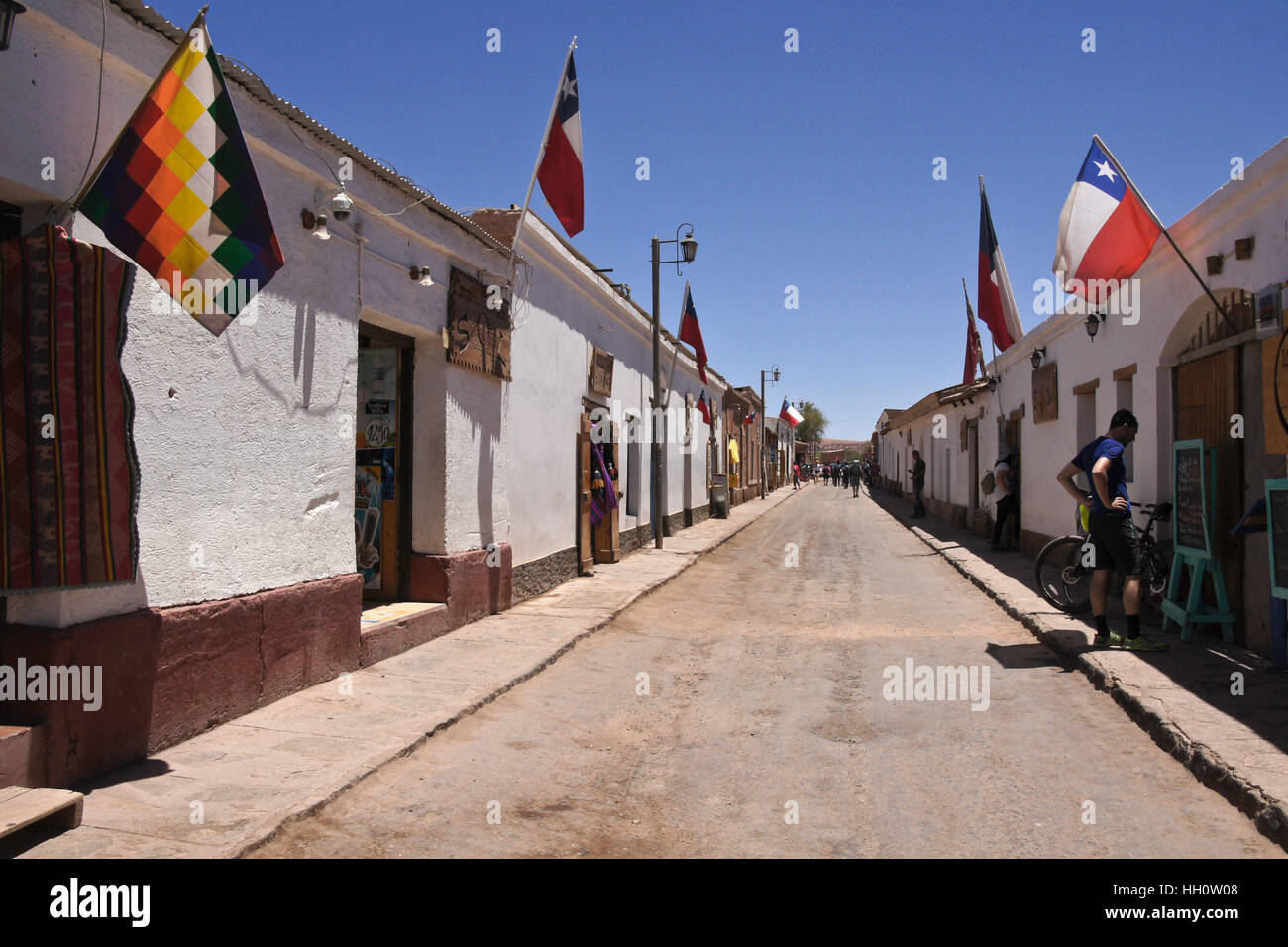 Tocopilla Street in San Pedro de Atacama, Norte Grande, Chile Stock Photo