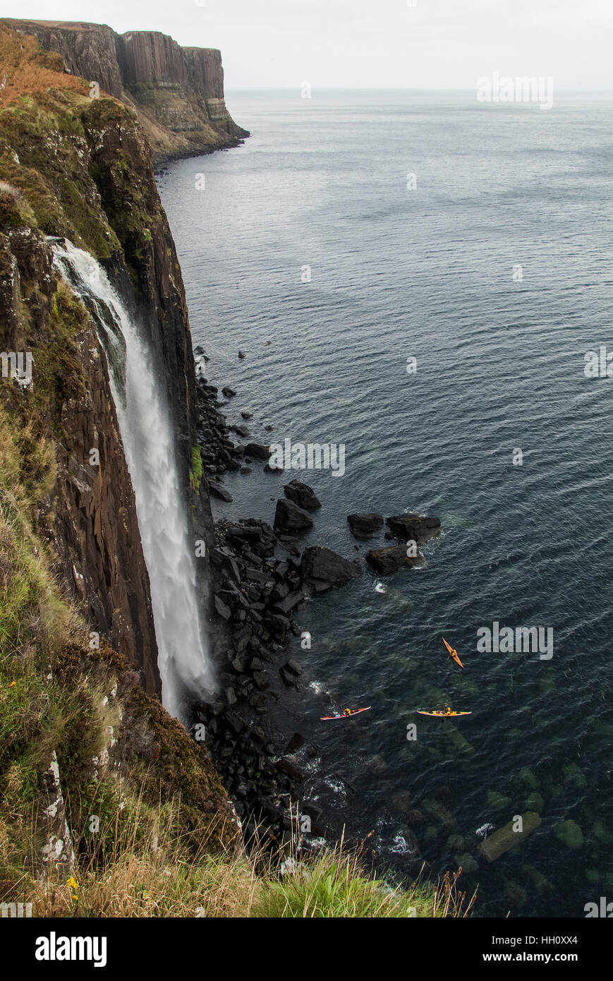 Mealt Falls and Kilt Rock, Isle of Skye, Scotland UK Stock Photo - Alamy