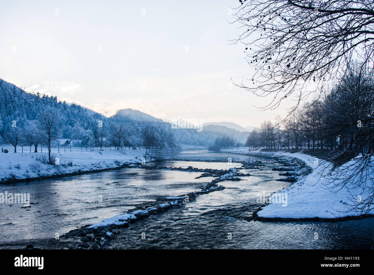 Winter time, Celje, Slovenia Stock Photo