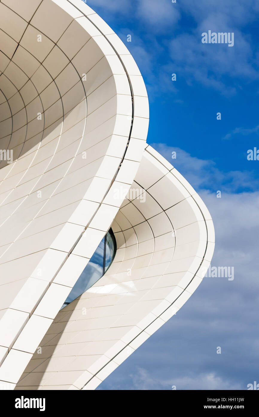 Baku, Azerbaijan - October 10, 2016: Heydar Aliyev Center Museum in Baku, Azerbaijan autumn time. Cosmic architecture of Zaha Hadid architect. Modern  Stock Photo
