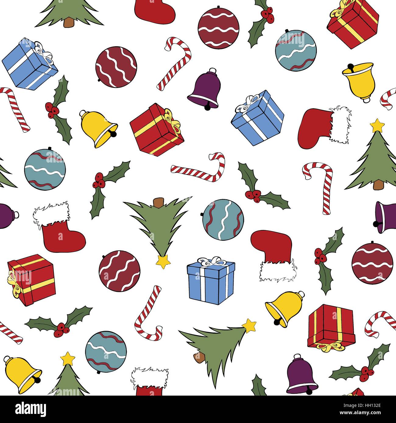 seamless Christmas illustration Stock Vector Image & Art - Alamy