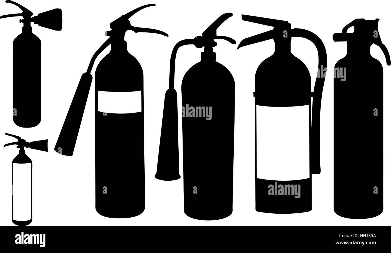 set of different fire extinguishers isolated Stock Vector Image & Art ...