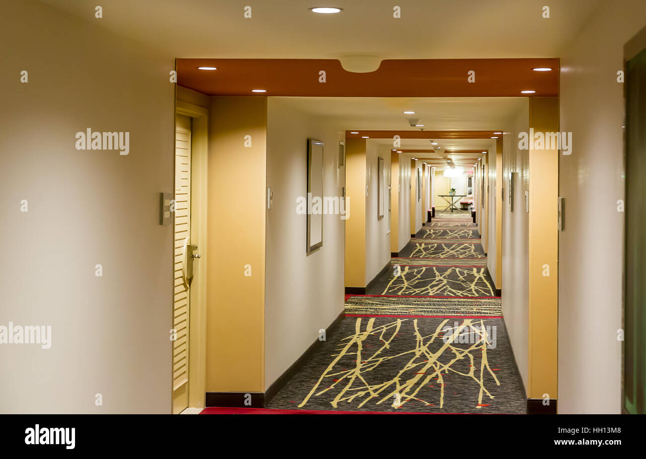 Hotel Corridor Interior Stock Photo 130946600 Alamy