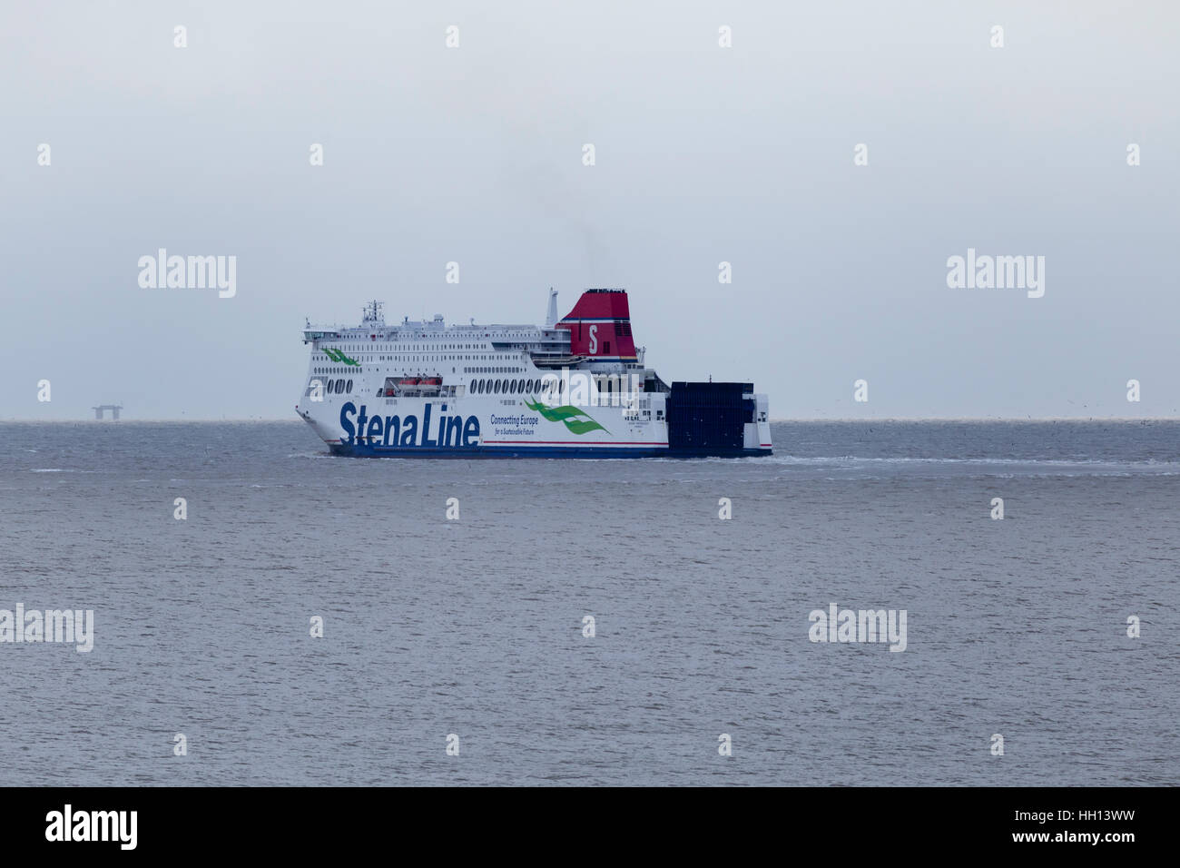 Stena Line Rollon Rolloff Ferry Leaving Port of Harwich for Hook of