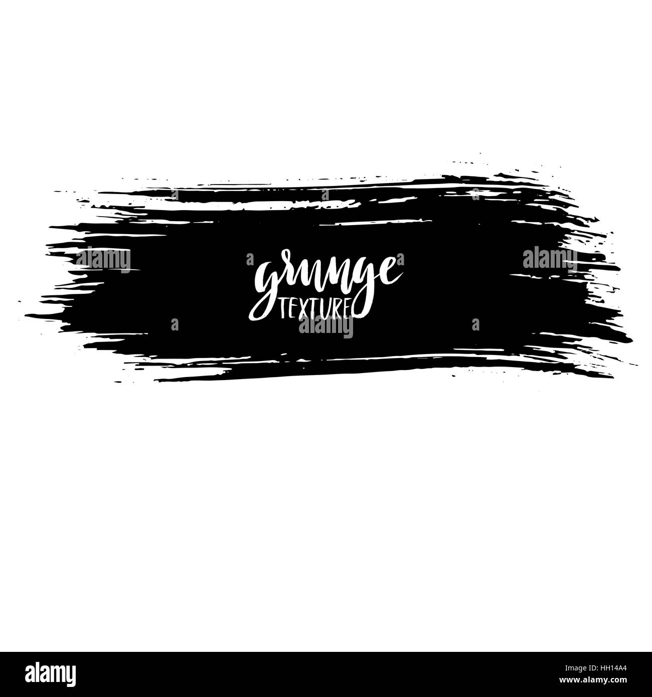 Black ink vector brush strokes isolated on white background. Vector ...