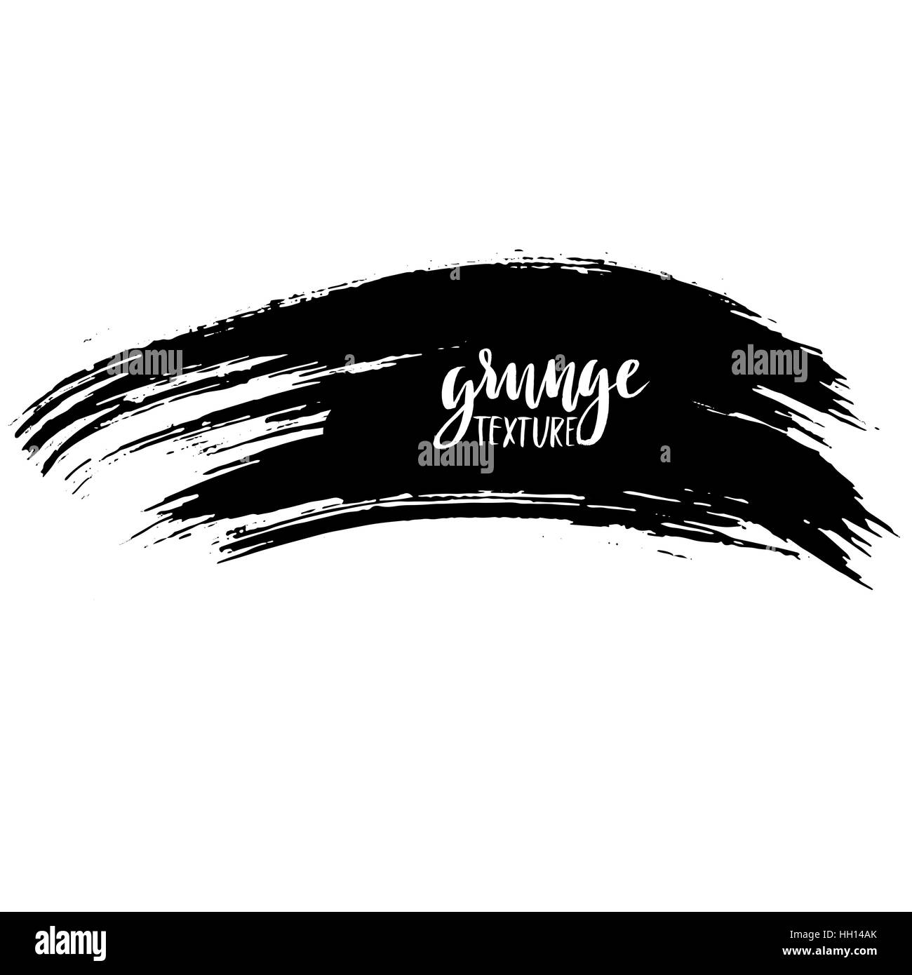 Black ink vector brush strokes isolated on white background. Vector ...