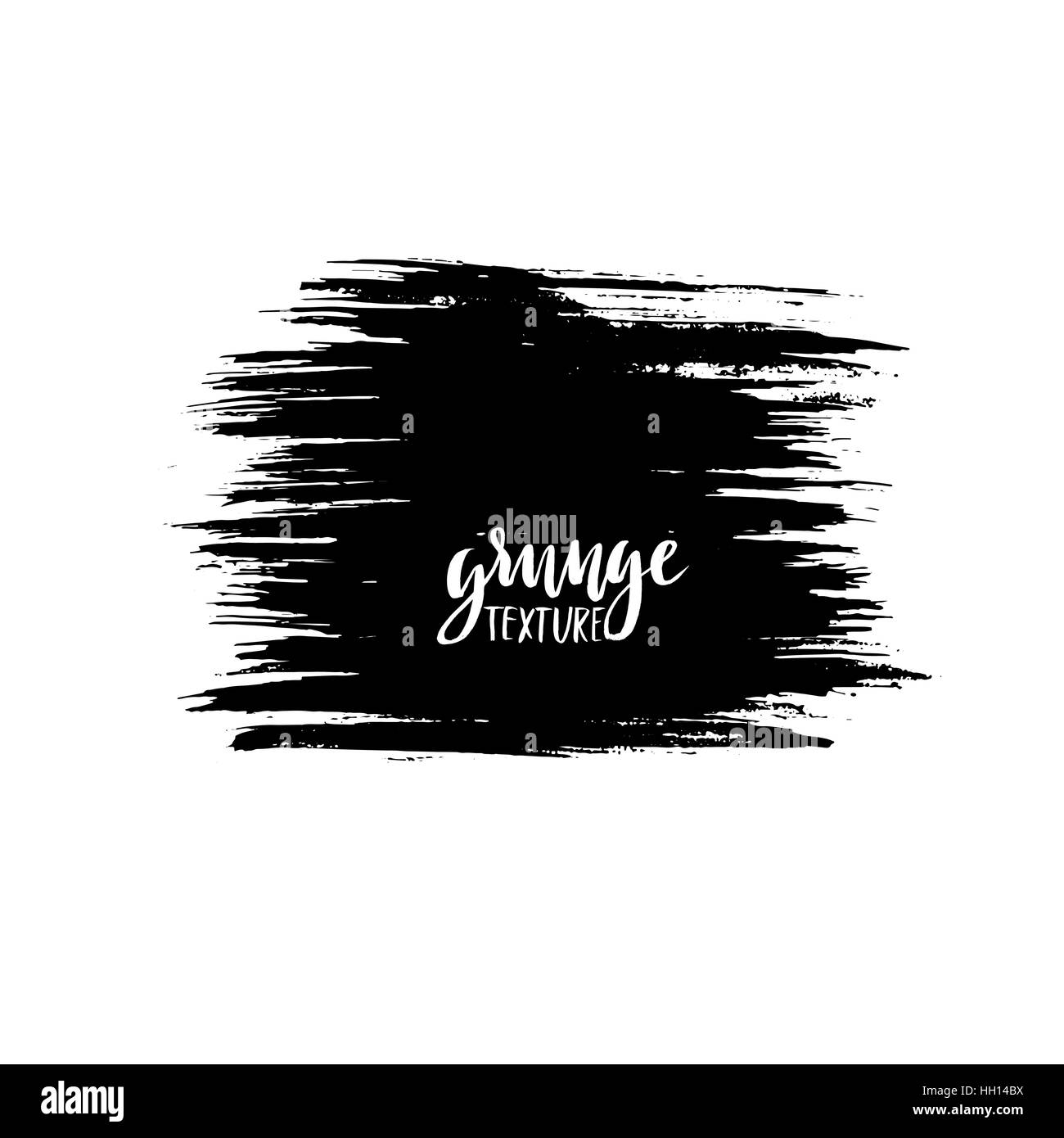 Black ink vector brush strokes isolated on white background. Vector ...