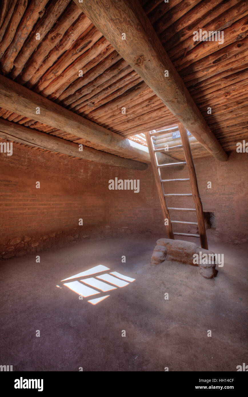 Pueblo Kiva, Pecos National Historical Park, Pecos, New Mexico, USA