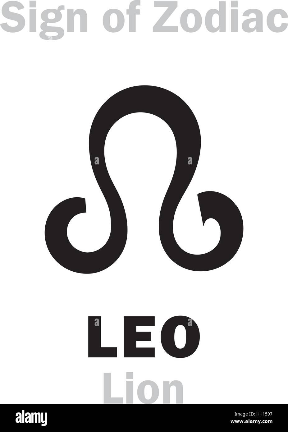Astrology: Sign of Zodiac LEO (The Lion) Stock Vector