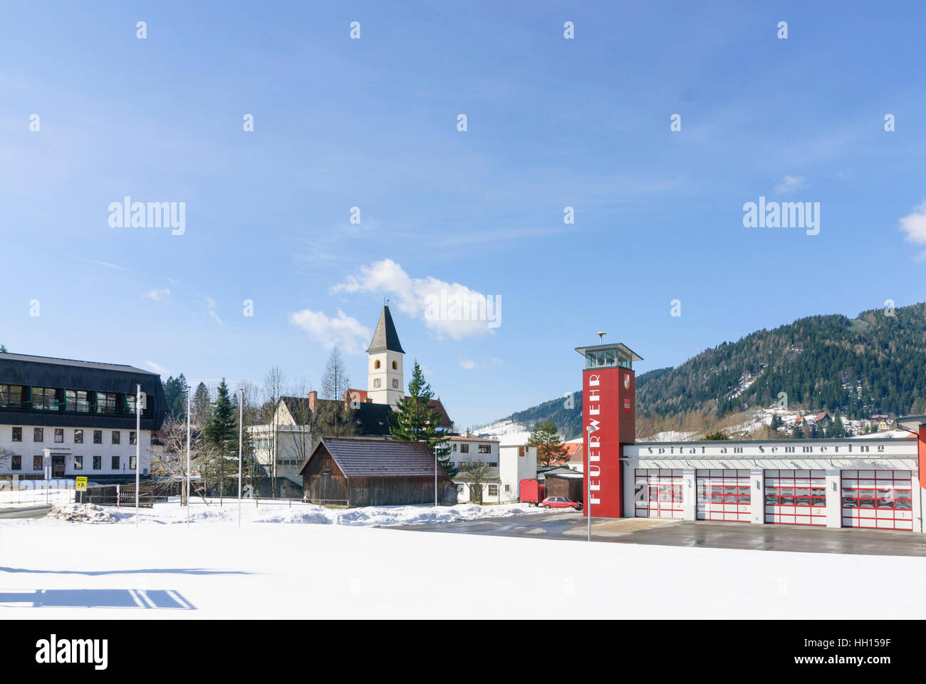 Spital am Semmering: Local centre, Obere Steiermark, Steiermark, Styria, Austria Stock Photo