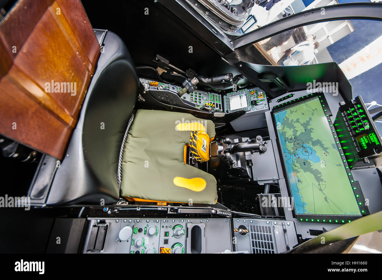 Demo Cockpit Of Saab Gripen Jas 39e Single Seat Production Version Developed From The Gripen Ng Program Sweden And Brazil Have Ordered The Variant Stock Photo Alamy