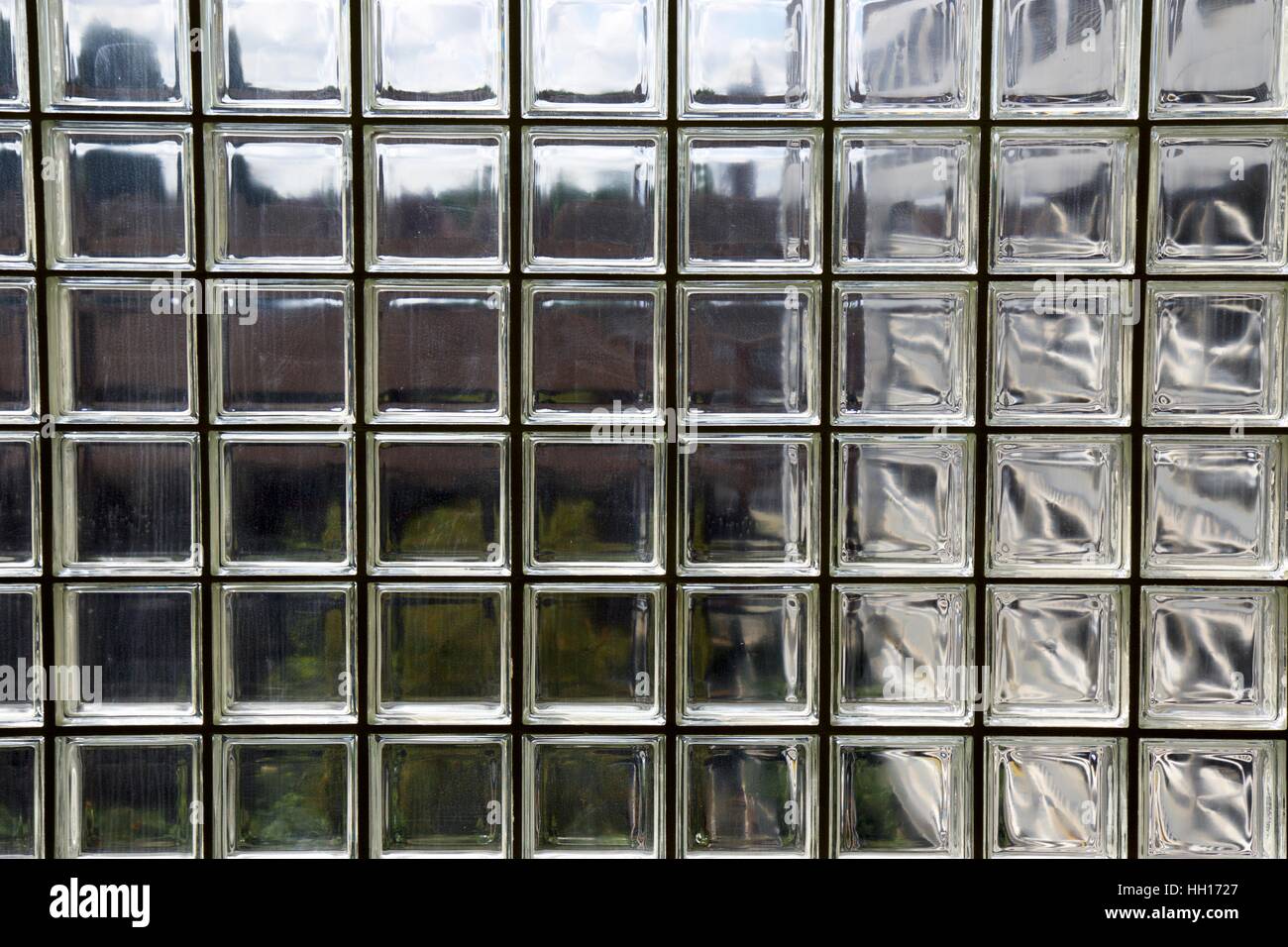 A See Through Wall Made Of Square Glass Bricks In St Andrews Car Park Norwich Norfolk Stock Photo Alamy