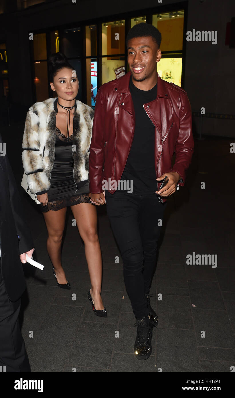 Arsenal Fc Christmas Party Featuring: Alex Iwobi, Clarisse Juliette