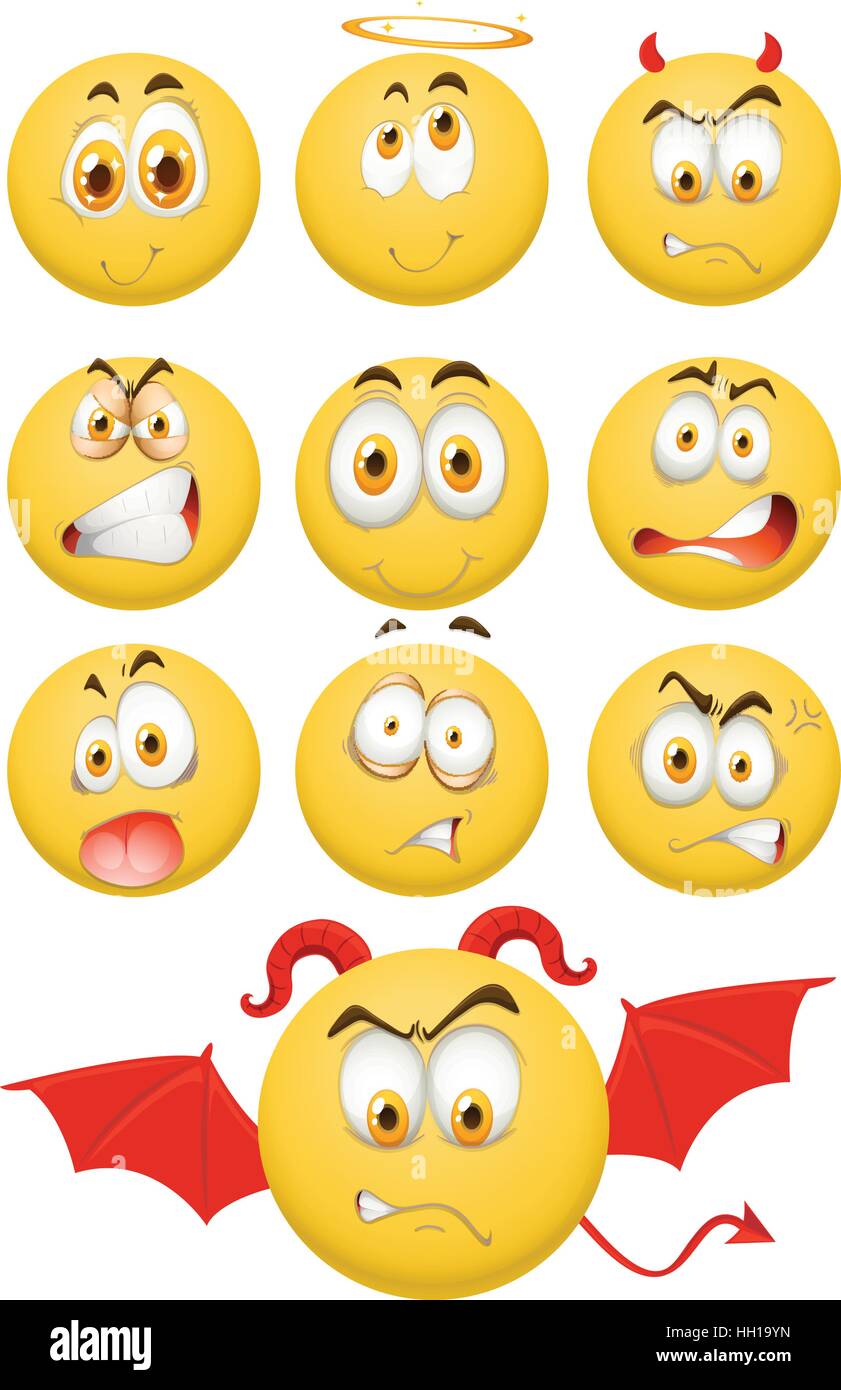Facial expressions Stock Vector Images - Alamy