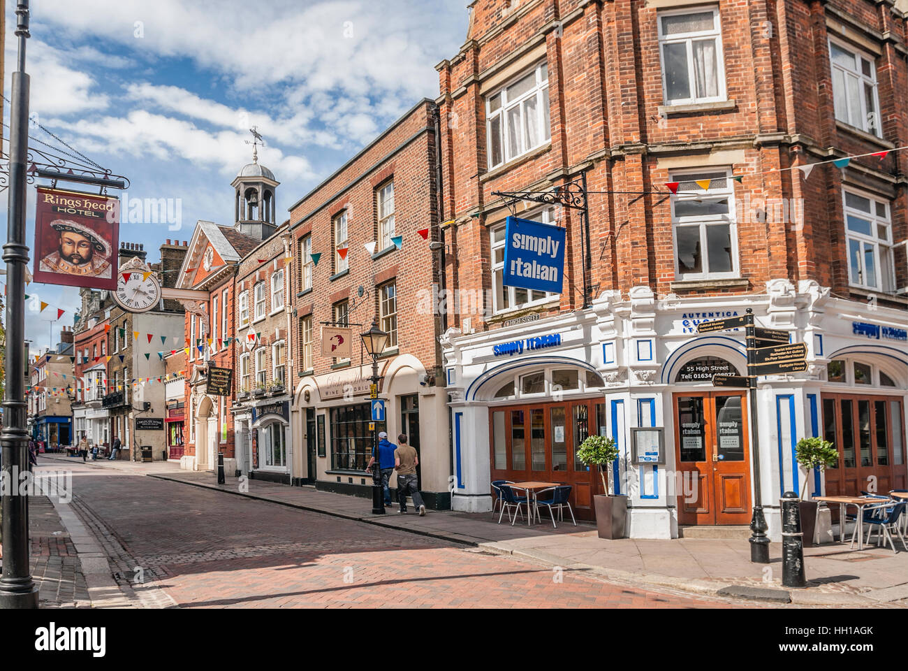 High Street in town centre of Rochester, Kent, South East England Stock Photo
