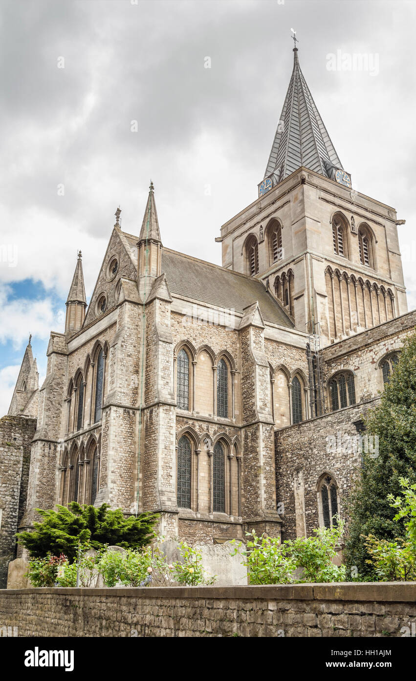 Rochester Cathedral in South East England. Stock Photo