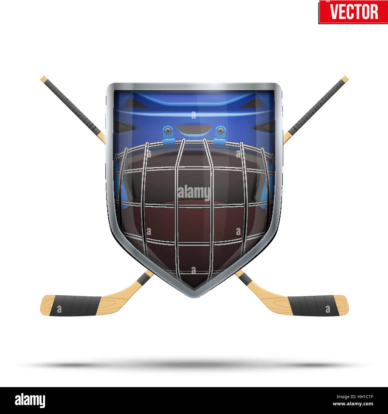 Ice hockey symbol. Design elements Stock Vector