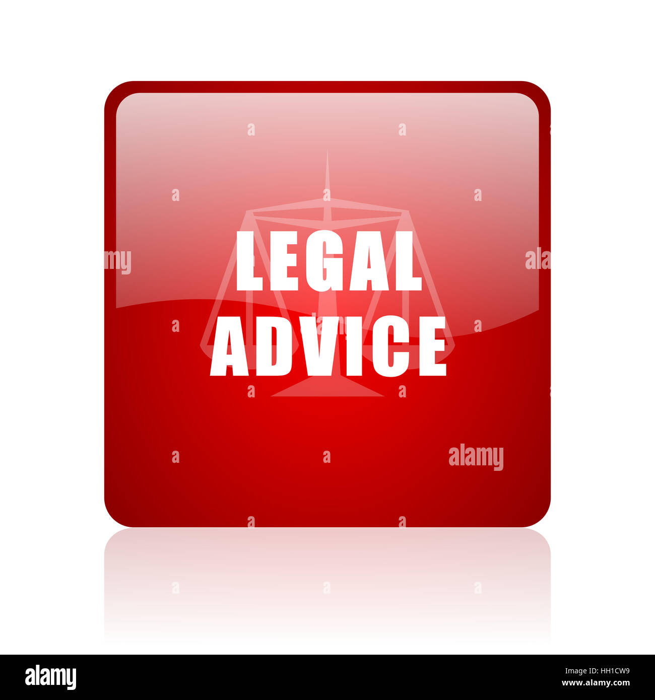 legal advice red square web glossy icon Stock Photo Alamy