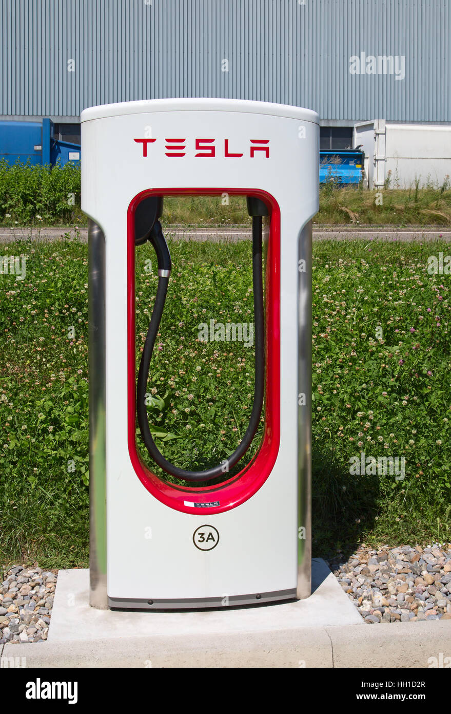 ZURICH July 30 Tesla Supercharger station on July 30, 2016 in Zurich