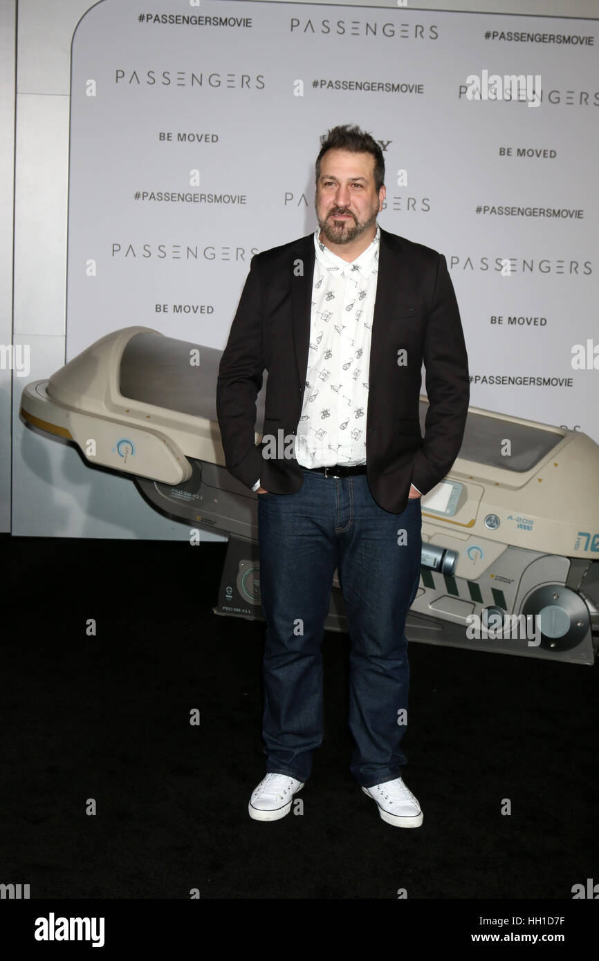 'Passengers' Premiere at the Village Theater - Arrivals  Featuring: Joey Fatone Where: Westwood, California, United States When: 15 Dec 2016 Stock Photo
