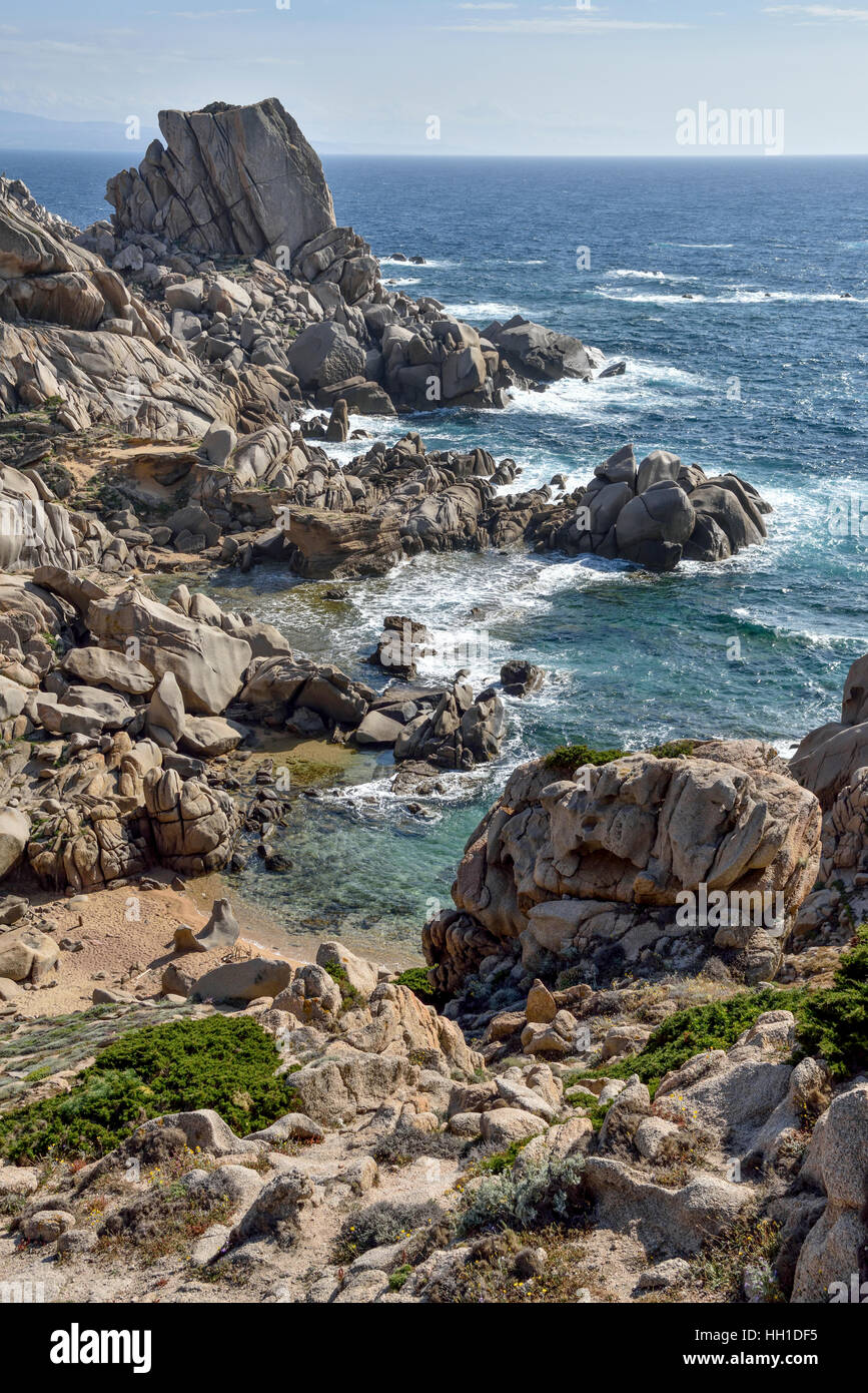 Rocky coastline at Capo Testa, Santa Teresa de Gallura, Sardinia, Italy Stock Photo