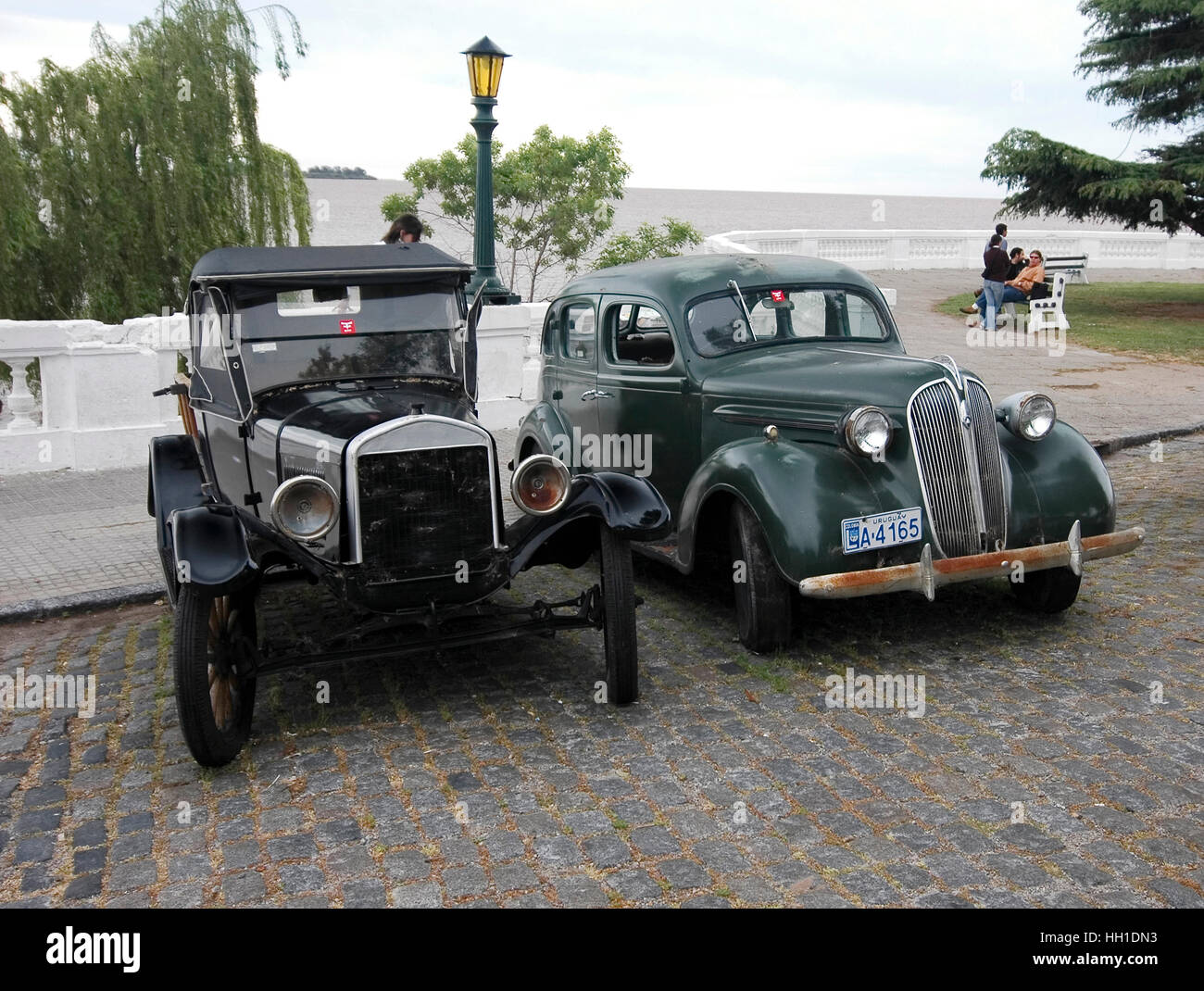 Vintage cars in Colonia, Uruguay Stock Photo