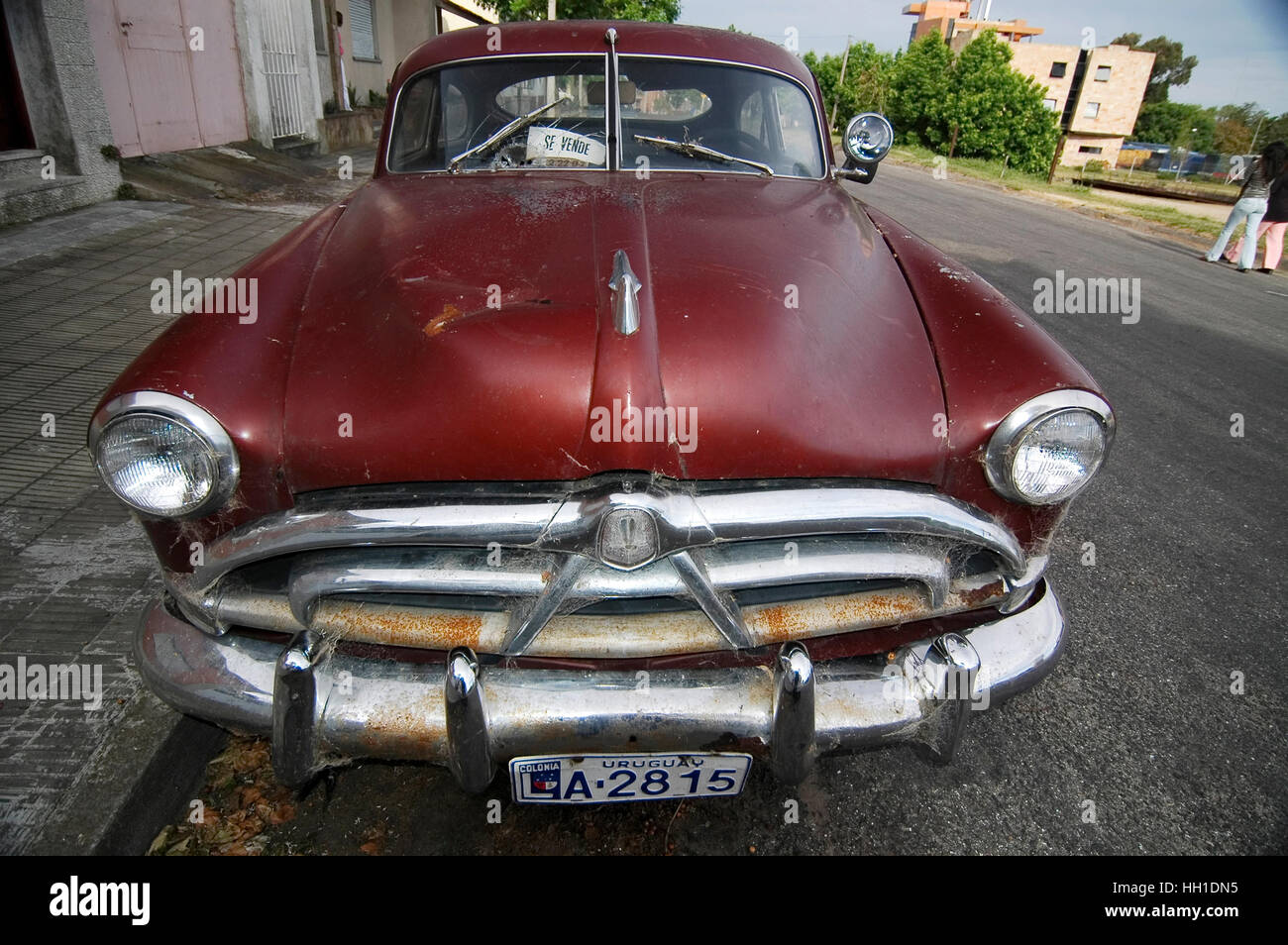 Vintage car in Colonia, Uruguay Stock Photo