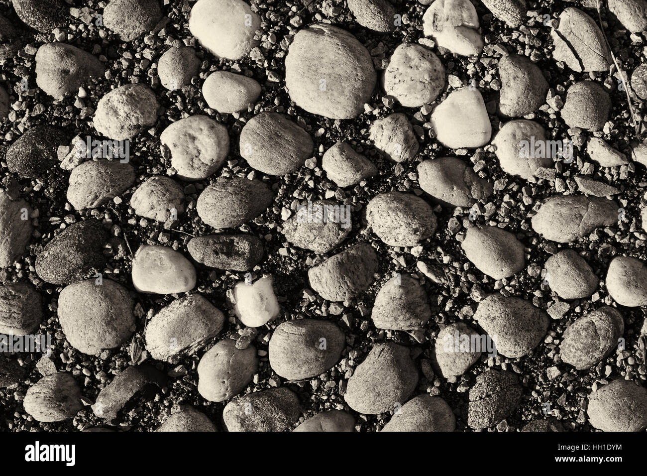 typical cobblestones in an Italian village Stock Photo