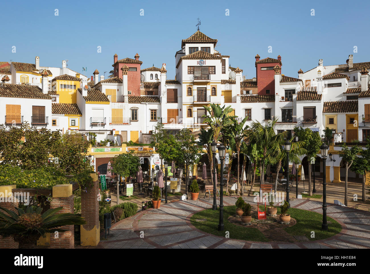 Andalusian architecture, La Alcaidesa, Cadiz province, Andalusia, Spain Stock Photo