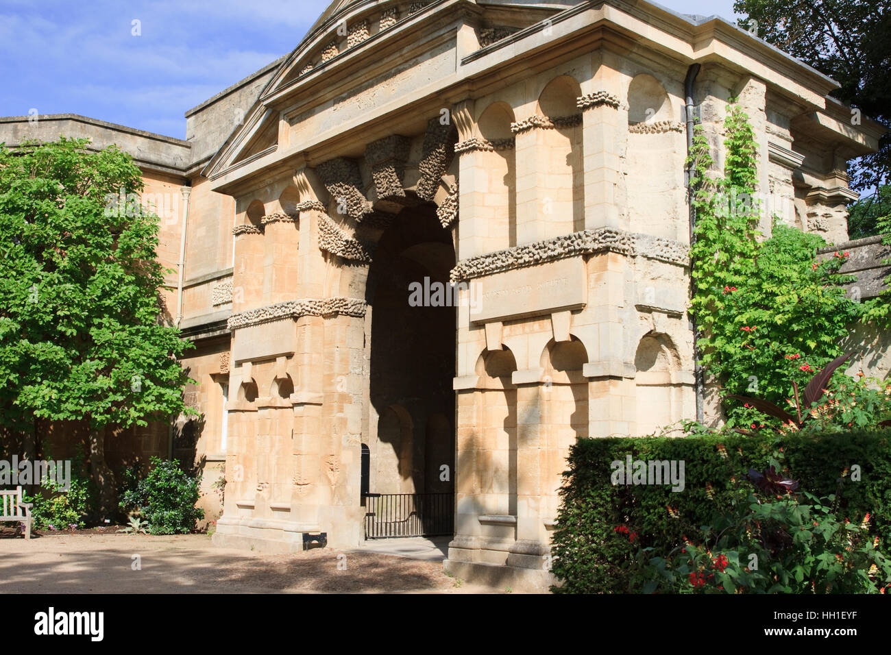 The Danby Gateway (or Arch) in the University of Oxford Botanic Garden, Oxford, England. Stock Photo