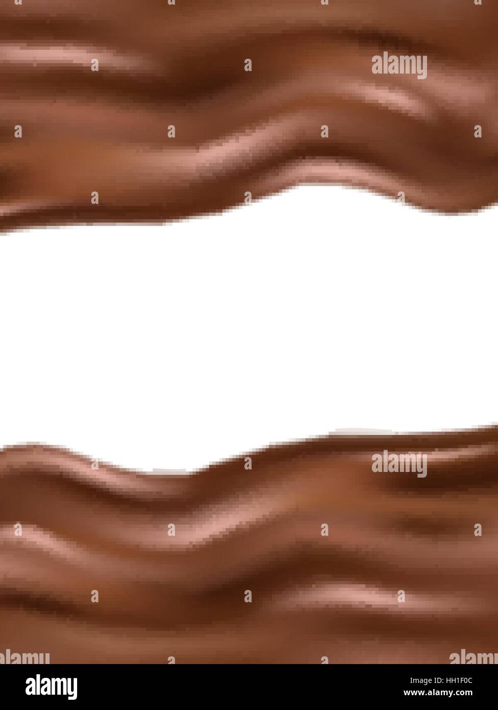 Wavy chocolate background. EPS 10 Stock Vector