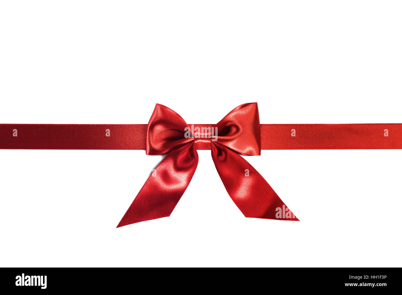 Red gift bow isolated on white background Stock Photo - Alamy